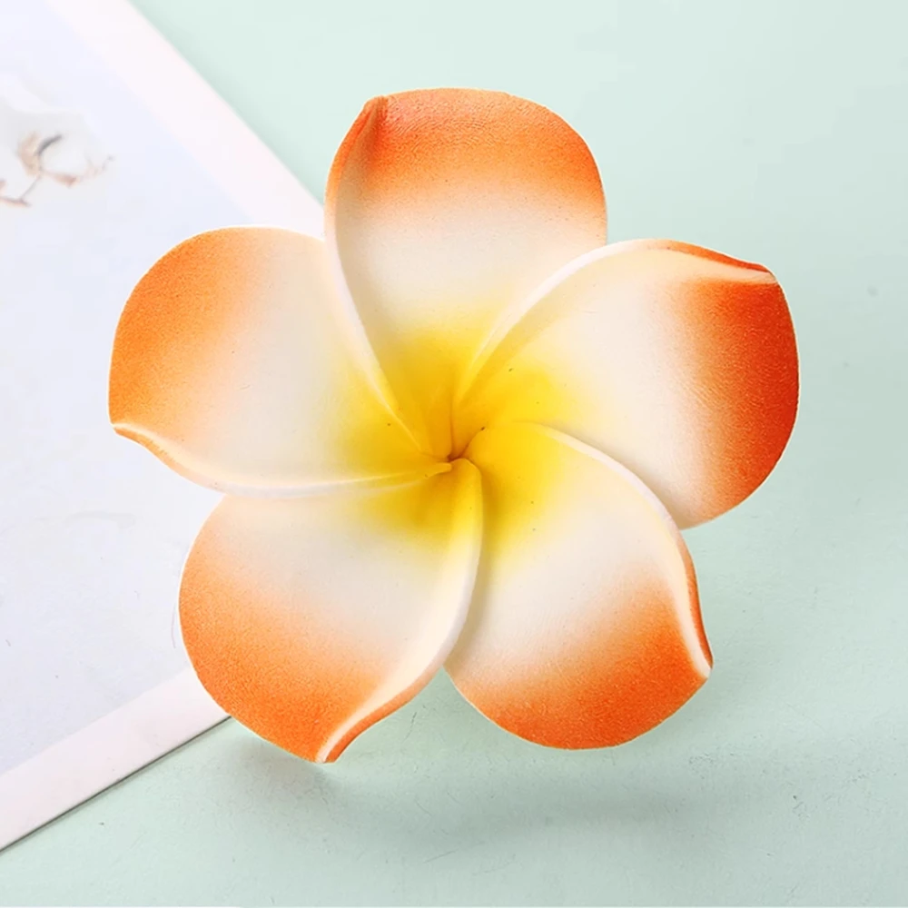 10 teile/los 4/5/6/7/8 cm Plumeria Hawaiian Schaum Frangipani Künstliche Blume Kopfschmuck Blumen hochzeit Party Dekoration – Detail 13