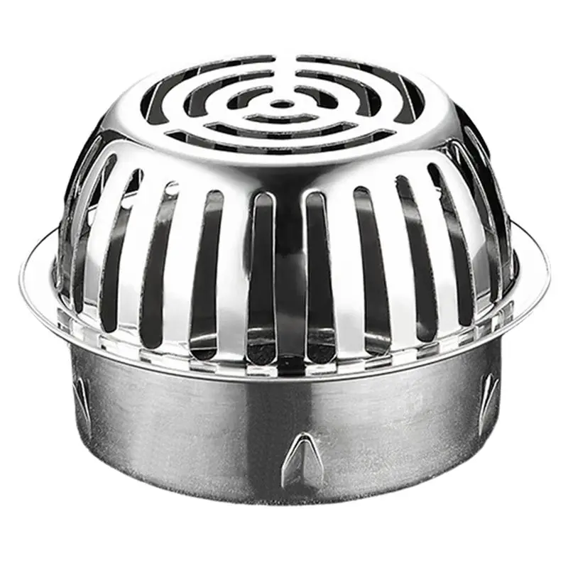 AT02-304 Stainless Steel Rooftop Floor Drain Cover Roof Balcony Sewer Filter Gutter Drain Pipe Anti-Blocking Mesh Cover