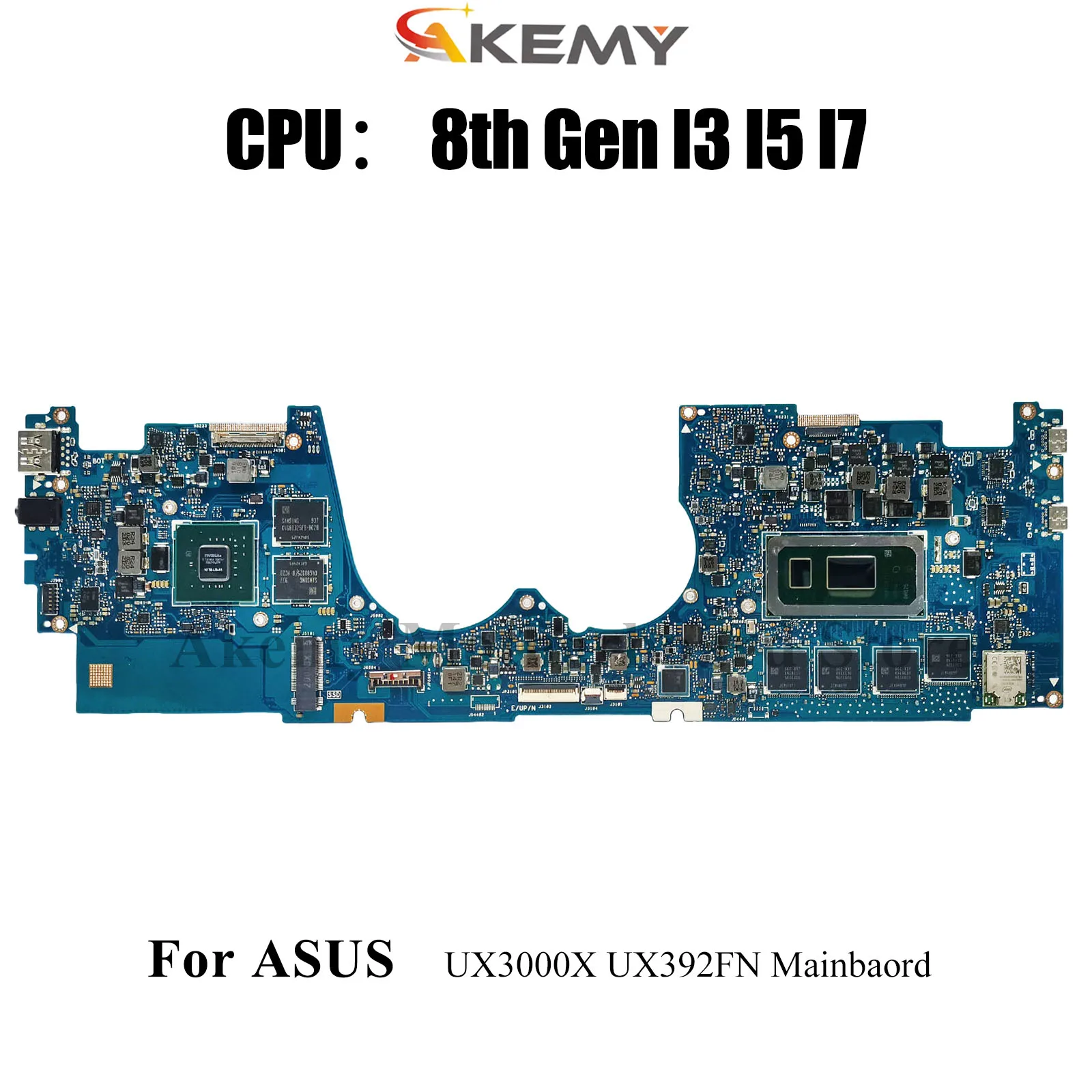 

UX392FN Laptop Motherboard For ASUS ZenBook UX392FN UX3000X S13 UX392F Notebook Mainboard With I3 I5 I7 CPU 100% tests OK stk
