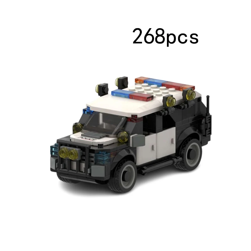 Spot small particle MOC car fire truck ambulance DIY model creative boys and girls toy ornaments birthday gifts