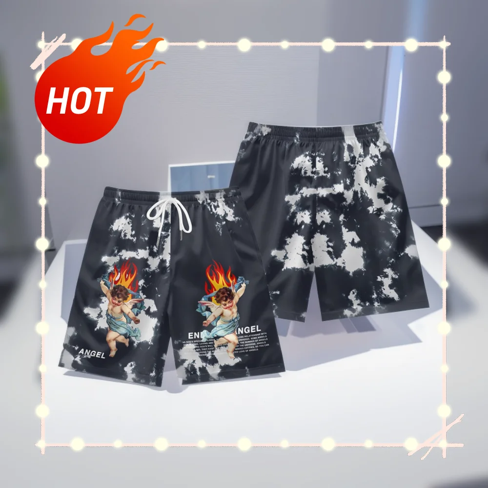

25 Year Latest Popular American Trendy Men's Y2K Niche Brand Fashion Beach Pants Summer Adult and Children's Sports Men's Shorts
