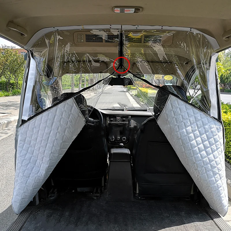 

Car Isolation Curtain Sealed Taxi Cab Partition Protection And Commercial Vehicle Air-Conditioning Sunshade And Privacy Curtain