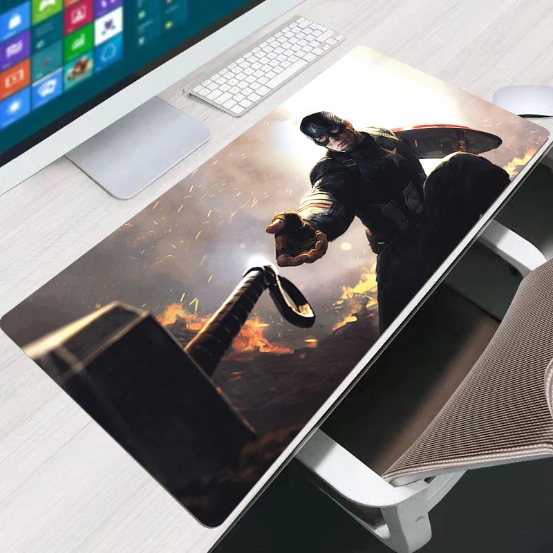لوحة الماوس كابتن أمريكا ألعاب مكتب حصيرة جهاز كمبيوتر شخصي مثير أنيمي eSports لوحة المفاتيح لوحة المفاتيح ملحقات ألعاب الكمبيوتر المحمول لوحة الماوس
