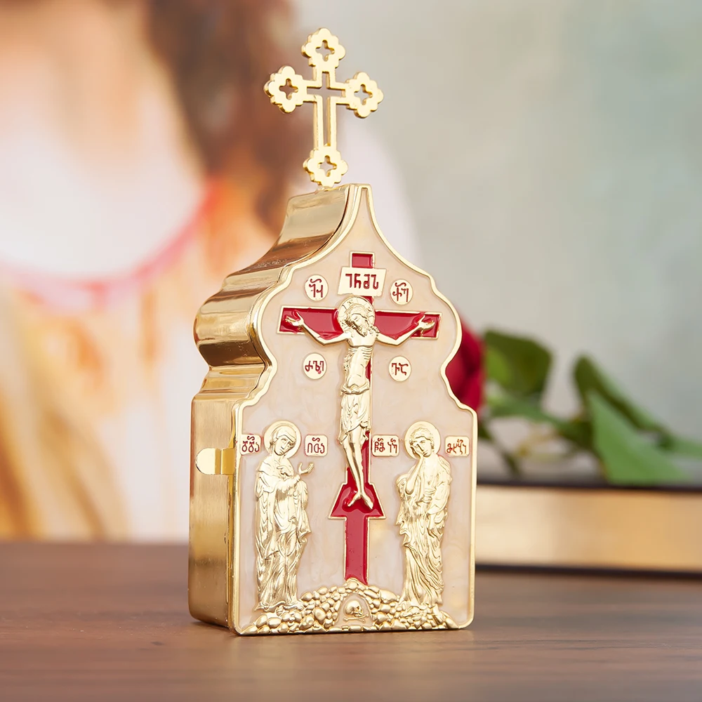 Neu 2026 Heiliger Gral Heilige Box Vergoldete Liturgische Utensilien Heiliger Kommunionskelch Messzubehör Religiöse Dekoration & Geschenkbox 1 Set – Detail 11