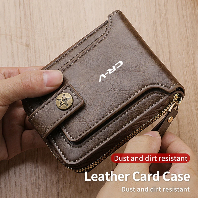 Car Mens Protected Wallet ID Credit Card Holder Business Case Bag For Honda Civic Accord CRV HRV Pilot Fit Odyssey Legend Passpo