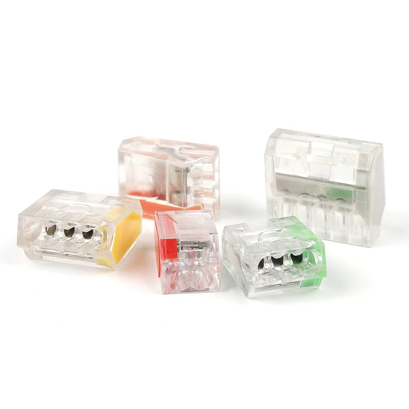 25/50/100PCS Universal Compact Verdrahtung Leiter Push-in Terminal Block LED Conector Mini Quick Draht Anschlüsse 252/253/254/255
