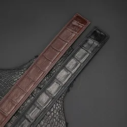 Mens belts, Natural crocodile skin No Buckle Belt, Plate buckle Belt genuine leather High end products belt for men