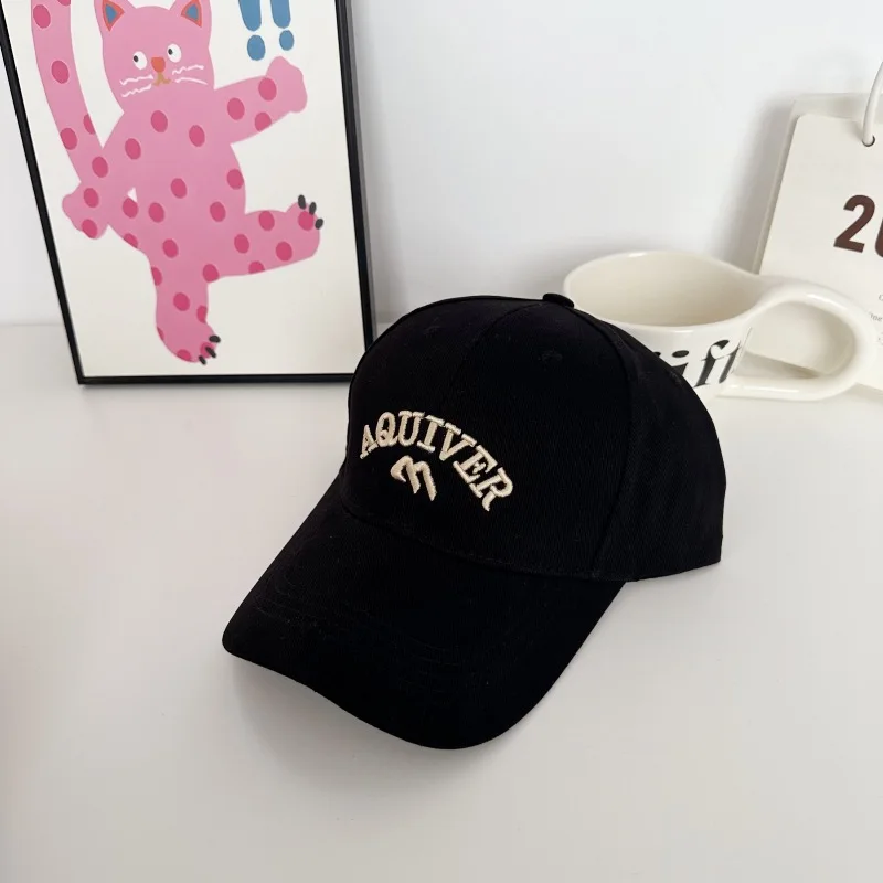 Spring/Summer New Hard Top Unisex Baseball Cap Sun Protection Wide Brim Hat Fashionable Versatile Outdoor Cap with Letter Embroi