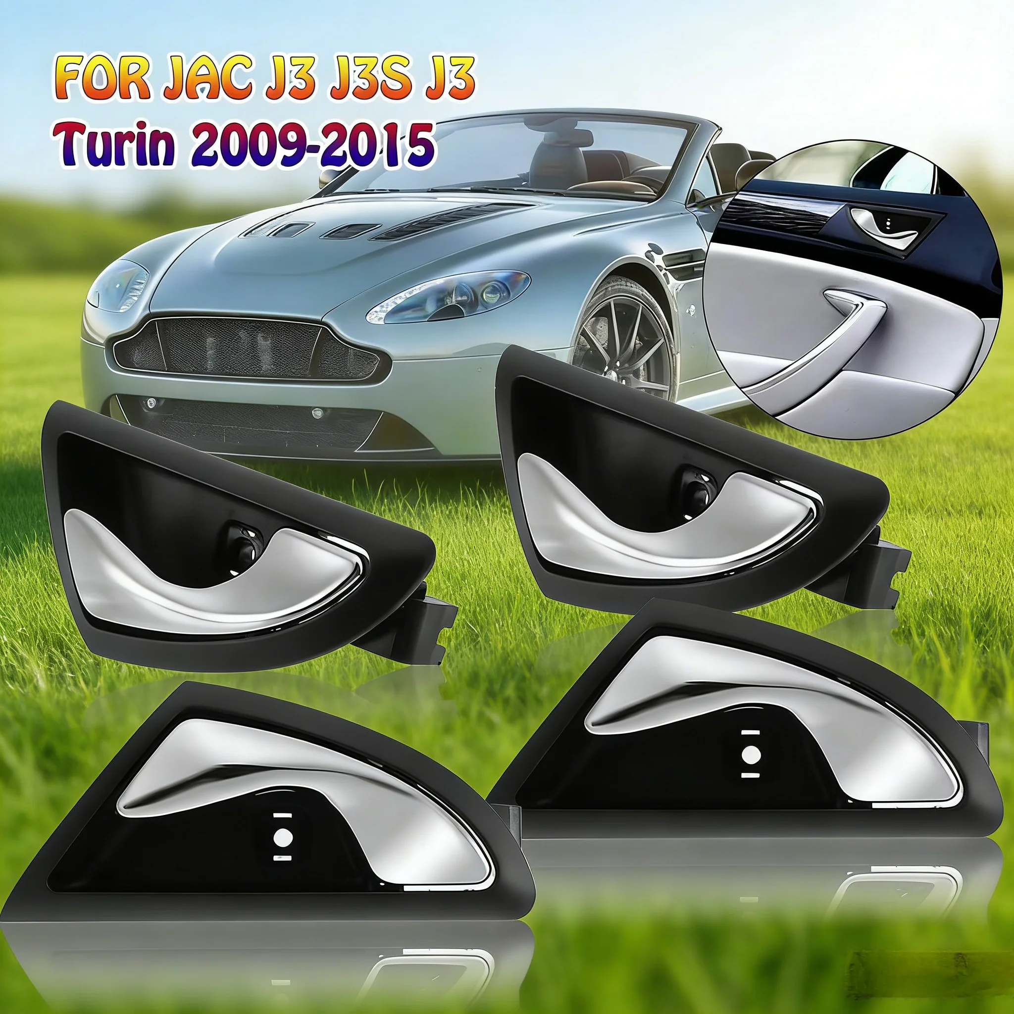 Maçanetas Internas Dianteiras e Traseiras Esquerda e Direita para Carro Jac J3 J3s Turin 2009-2015 6105230U8010