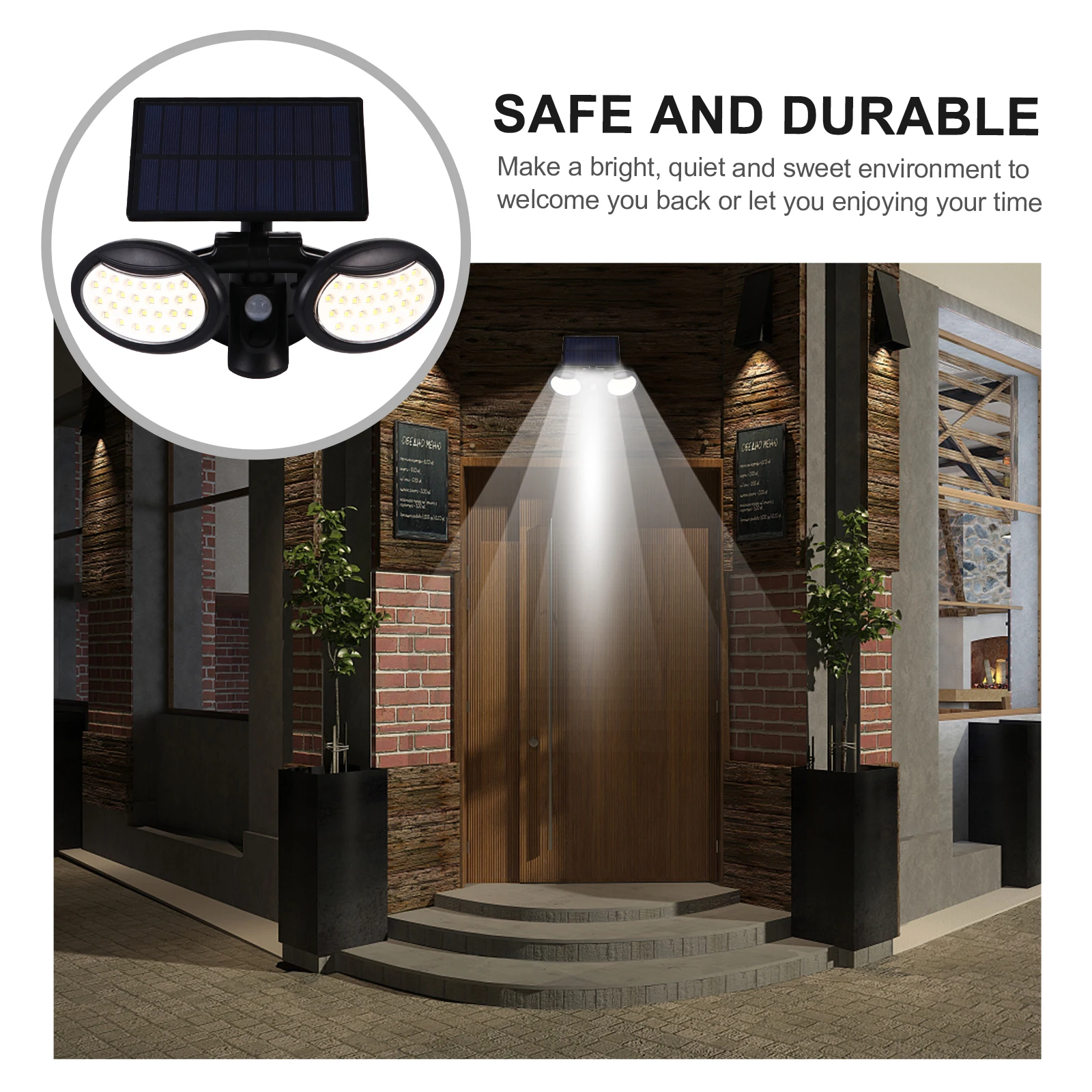 

Solar Sensor Light Waterproof Lights Outdoor outside Outdoors Garden Powered Led for