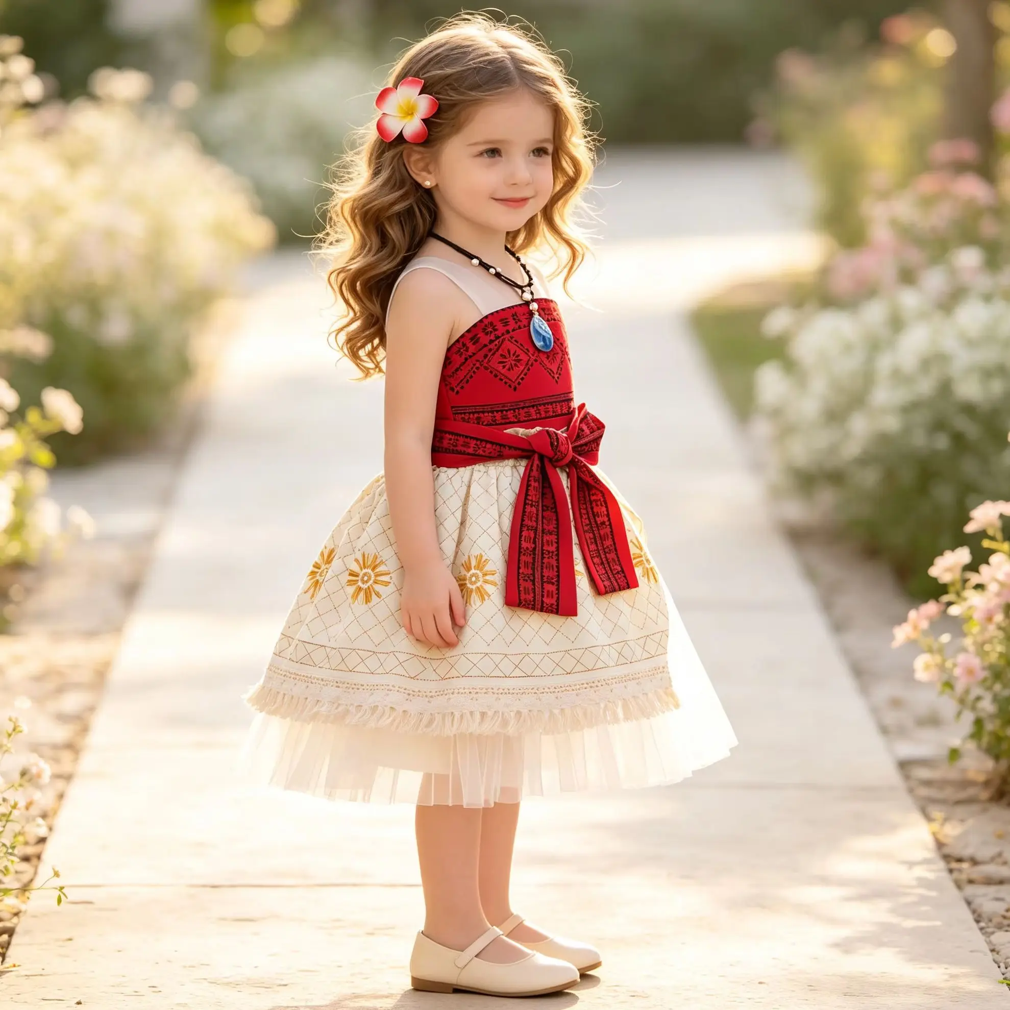 Movie Ocean Adventure Girls Vest Tops With Skirt Necklace Hairpin For Kids Halloween Birthday Party Carnival Princess Dress Up