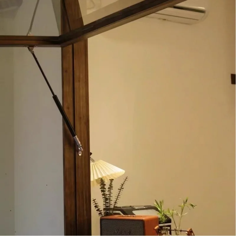 Custom Solid Wood Folding Window Sliding Window Lift Window Wooden Window Coffee Shop Internet Celebrity Shop Bar Counter Changh