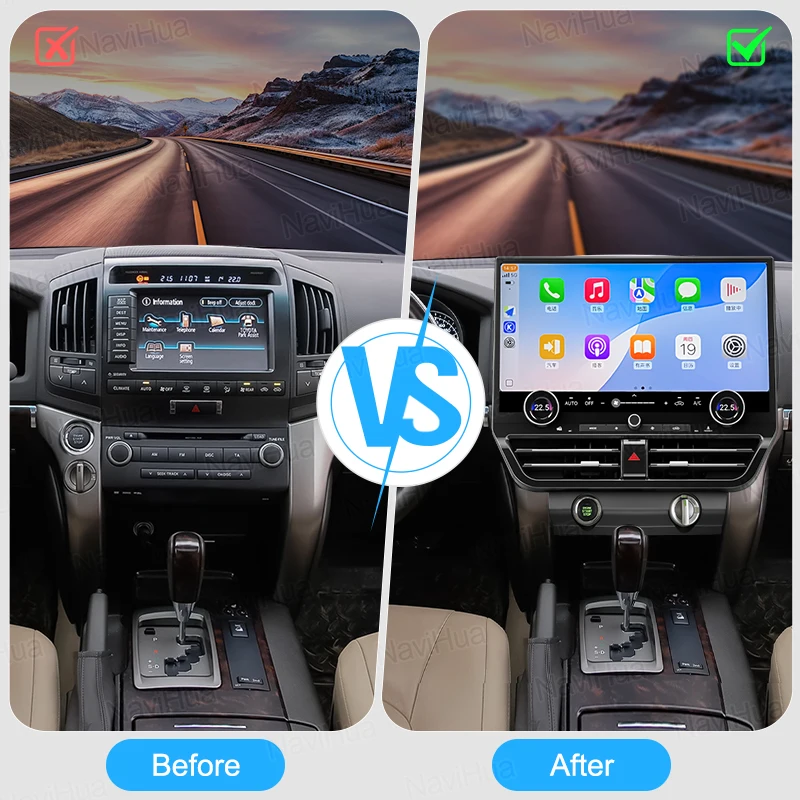 New Design 19.8'' Android Car Radio GPS Navigation for DVD Multimedia Player Touch Screen for-Toyota Land Cruiser