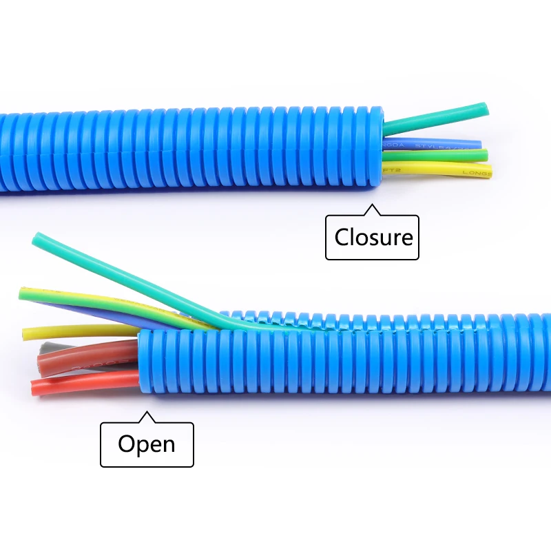 PP Insulated Corrugated Pipe AD 5.5~29mm ID 7.5mm ~ 34.5mm Wire Harness Casing Cable Sleeve Auto Car Mechanical Line Protect 1M