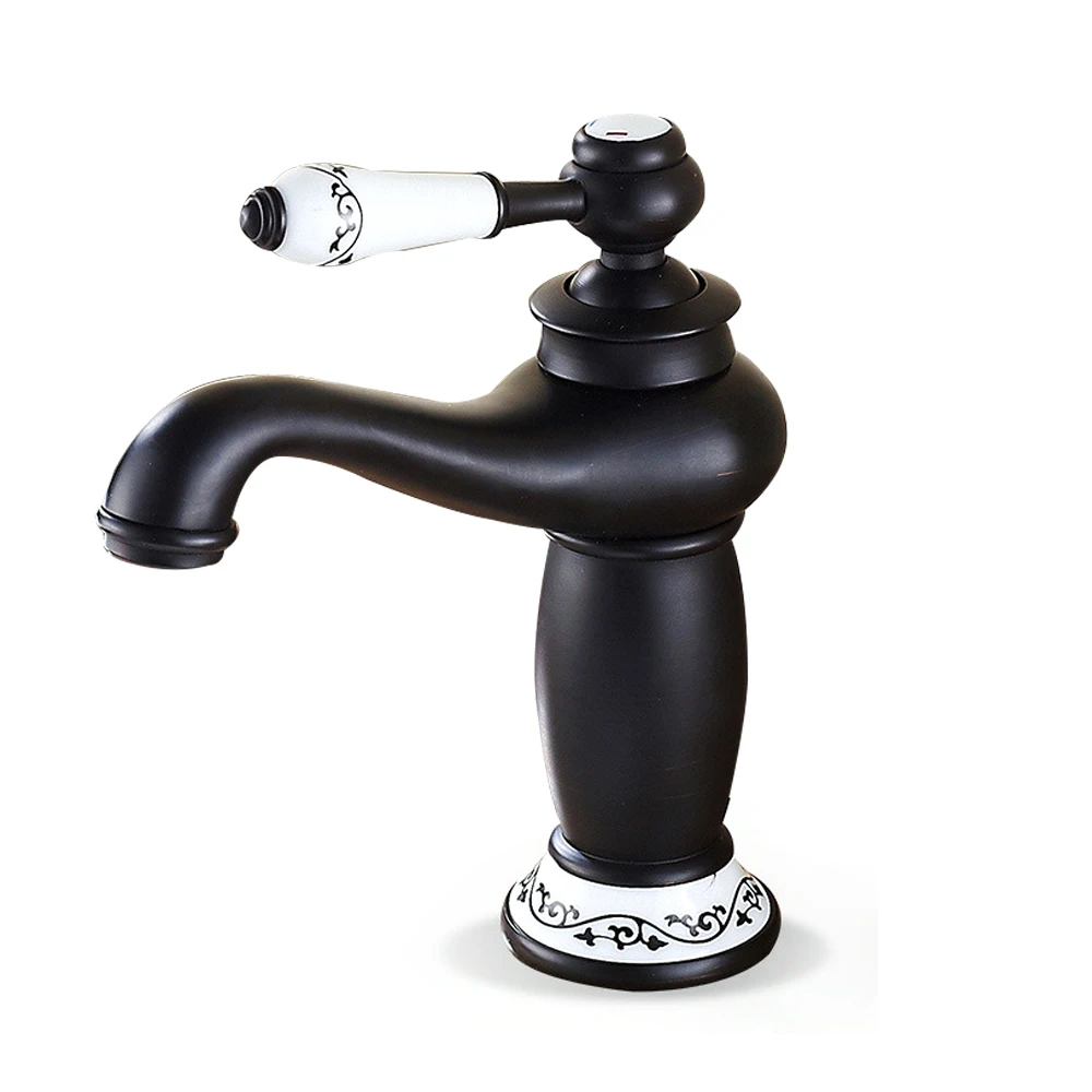 19,5 cm/7,68 Zoll Messing-Badezimmerarmatur, Schwarze Einhand-Waschtischarmatur Geeignet für Badezimmer, Küchen – Detail 9