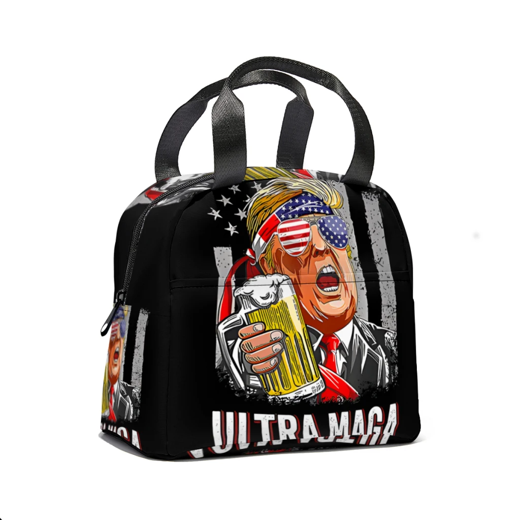 Anti Joe Biden Ultra Maga 49 Lunch Bag for School Waterproof Picnic Thermal Cooler Insulated Lunch Box Women Kids Tote Bags