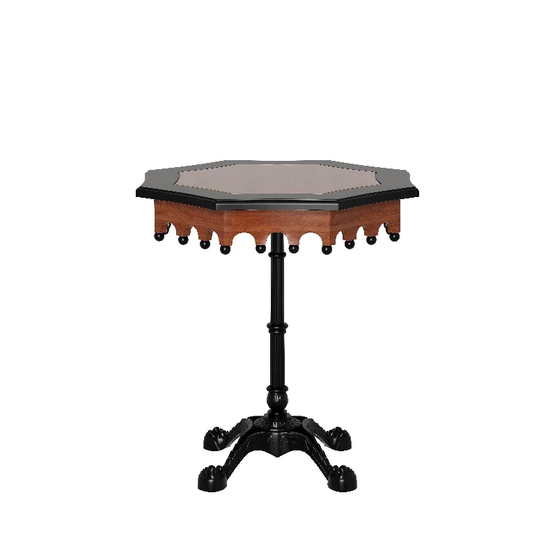 

Solid wood simple medieval flower edge villa living room sofa edge household coffee table mini table