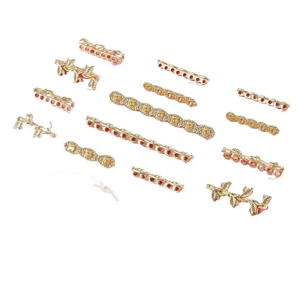 Diy elegant women's matte gold multi-row porous diamond set fashion, fashionable clothing accessories