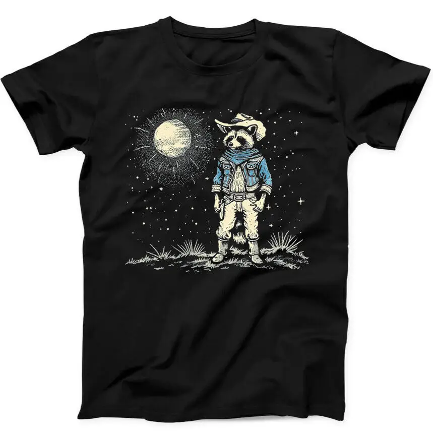 

Raccoon Cowboy Western Gun Best Seller Funny Black T Shirt 317