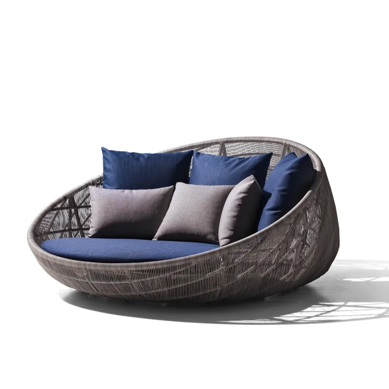 2Outdoor rattan chairs, sofas, round beds, courtyards, sunscreens, balconies, rattan tables and chairs, terraces, reclining beds