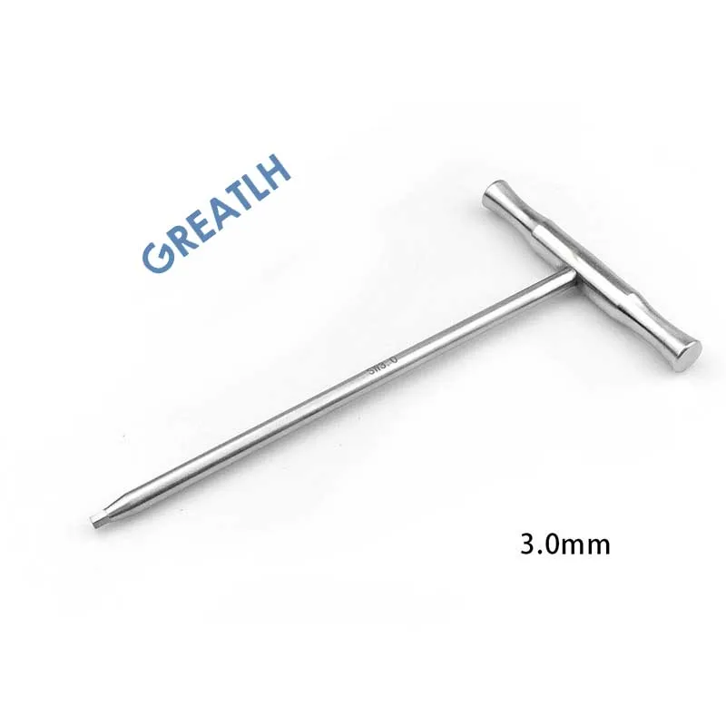 Stainless Steel Veterinary T Handle Bone Screw Driver Hex Screwdriver Instruments Orthopedics