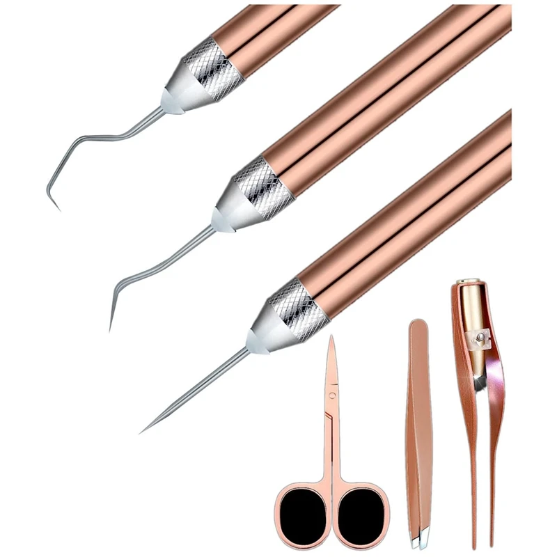 12PCS Weed Control Tool Set Weed Control Accessories Weed Control Tool Aluminum Alloy Set LED Tweezer Pin Hook (Color Random)