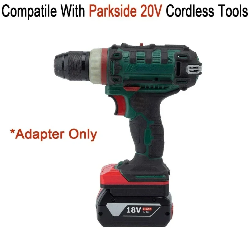 Imagem -02 - Conversor de Adaptador de Bateria para Bateria de Lítio Bosch 18v para Ferramentas Elétricas Lidl Parkside X20v Não Inclui Ferramentas e Bateria