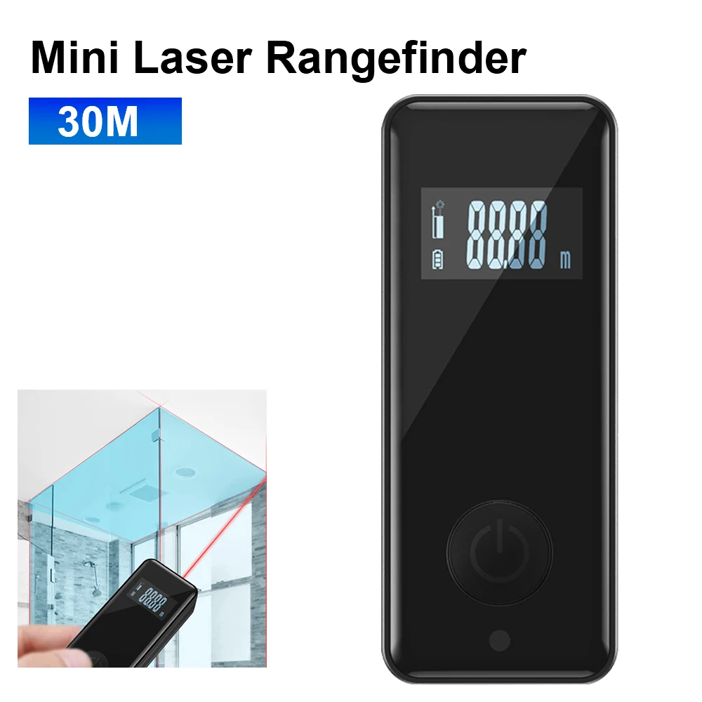 

Laser Range Finder Tools Handheld USB Rechargeable Measure Infrared Rangefinder 30M Mini Smart Laser Distance Meter Portable