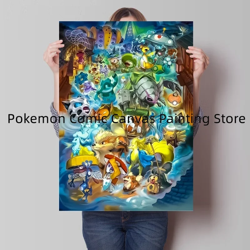 JapanAnime Pokemon Hobby & Collectibles Canvas Painting Poster and Print Wall Art Picture Home Decor Christmas Gift for Children