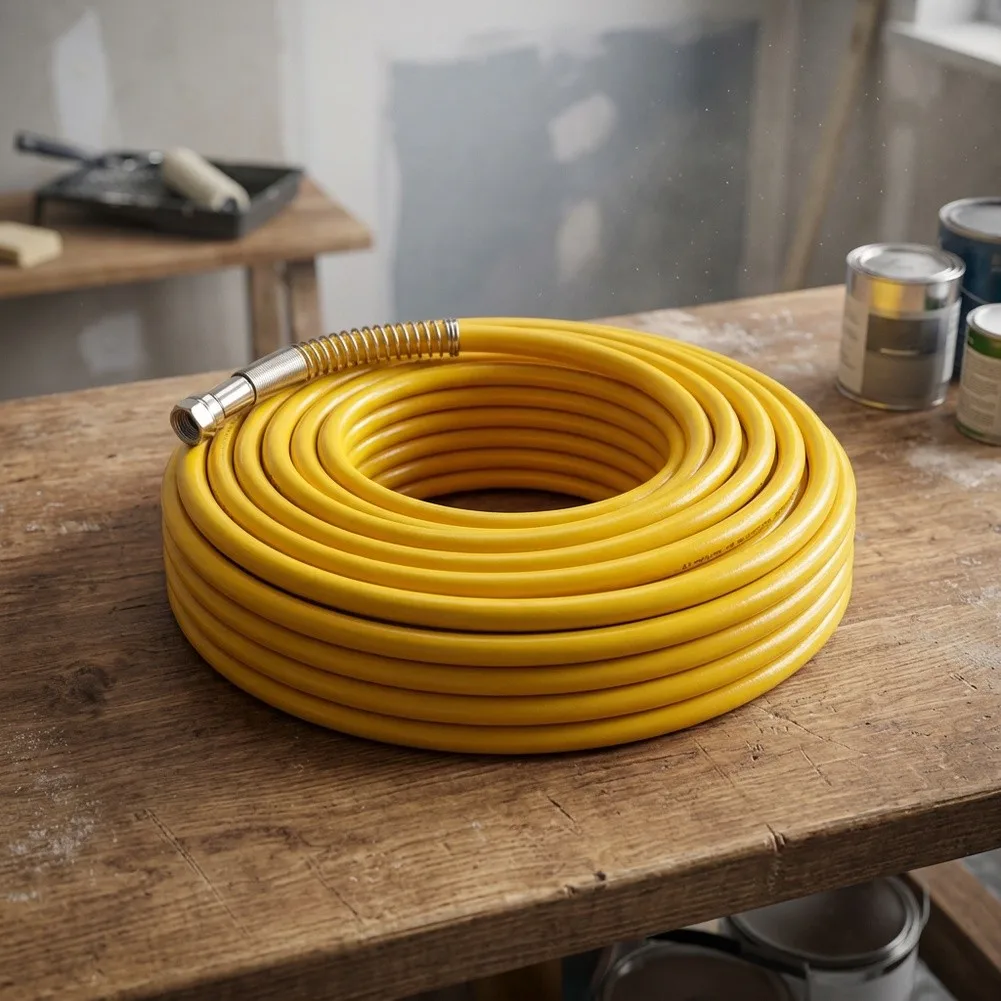 Flexible For Airless Spray Hose 2 to 30 Meter Lengths Nylon Reinforced Steel Wire Core High Burst Pressure 860kg Spray Pipe