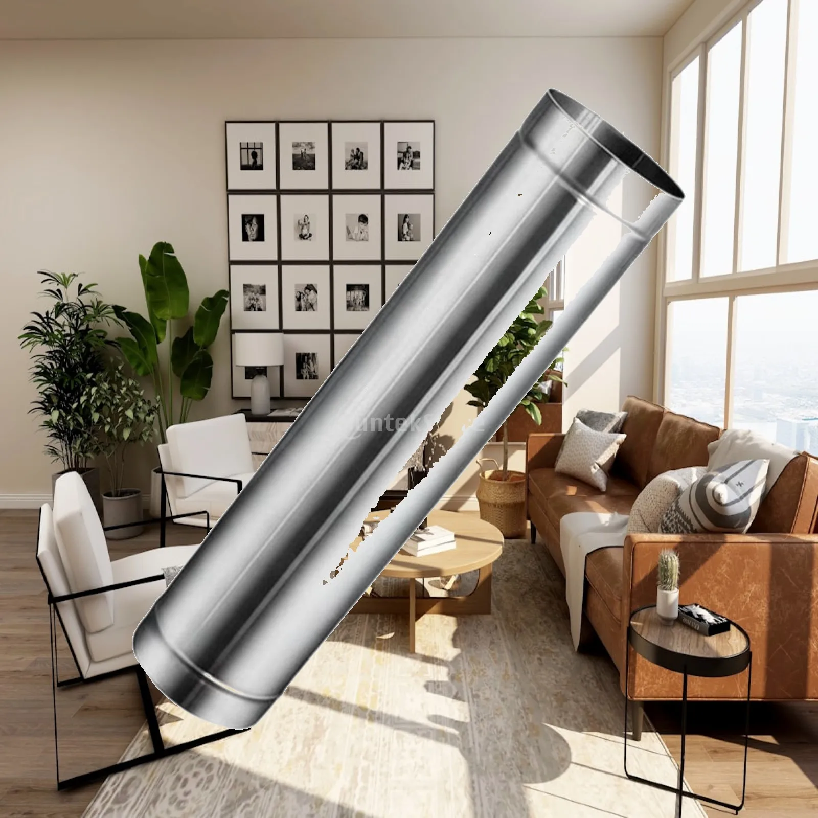 Heavy Duty Ventilation Duct 304 Stainless Steel Chimney Flue Pipe for Fireplace Heating Grid and Outdoor Decor