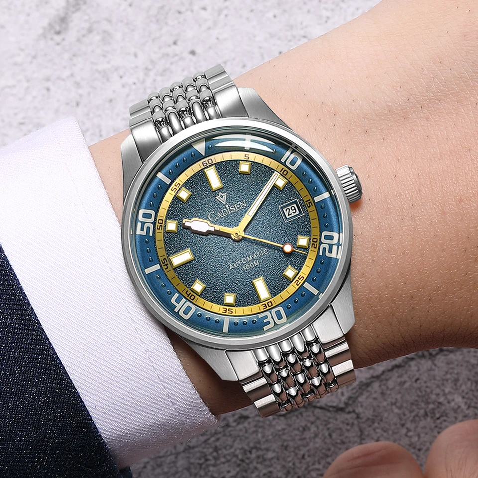 CADISEN C8244 Sapphire Glass Watches Men Japan MIYOTA 8215 Men`s