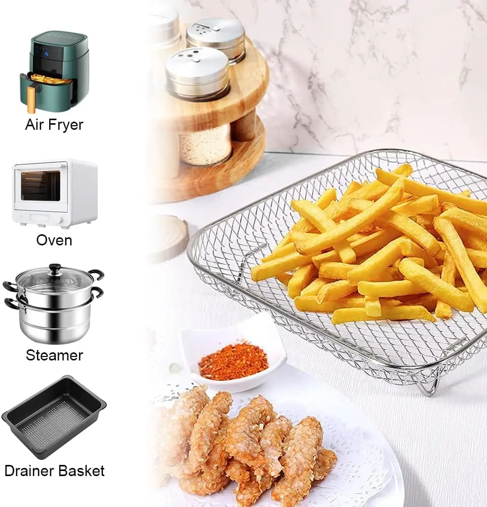 Air Fryer Baking Rack for Cosori 5.5 L 6.4L Oven Grill Racks Airfryer Rejilla Accessories