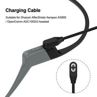 1M USB Magnetic Charger Cord Compatible for Aftershokz Aeropex AS800 Shokz OpenRun Pro/Mini OpenComm Bone Conduction Headphones