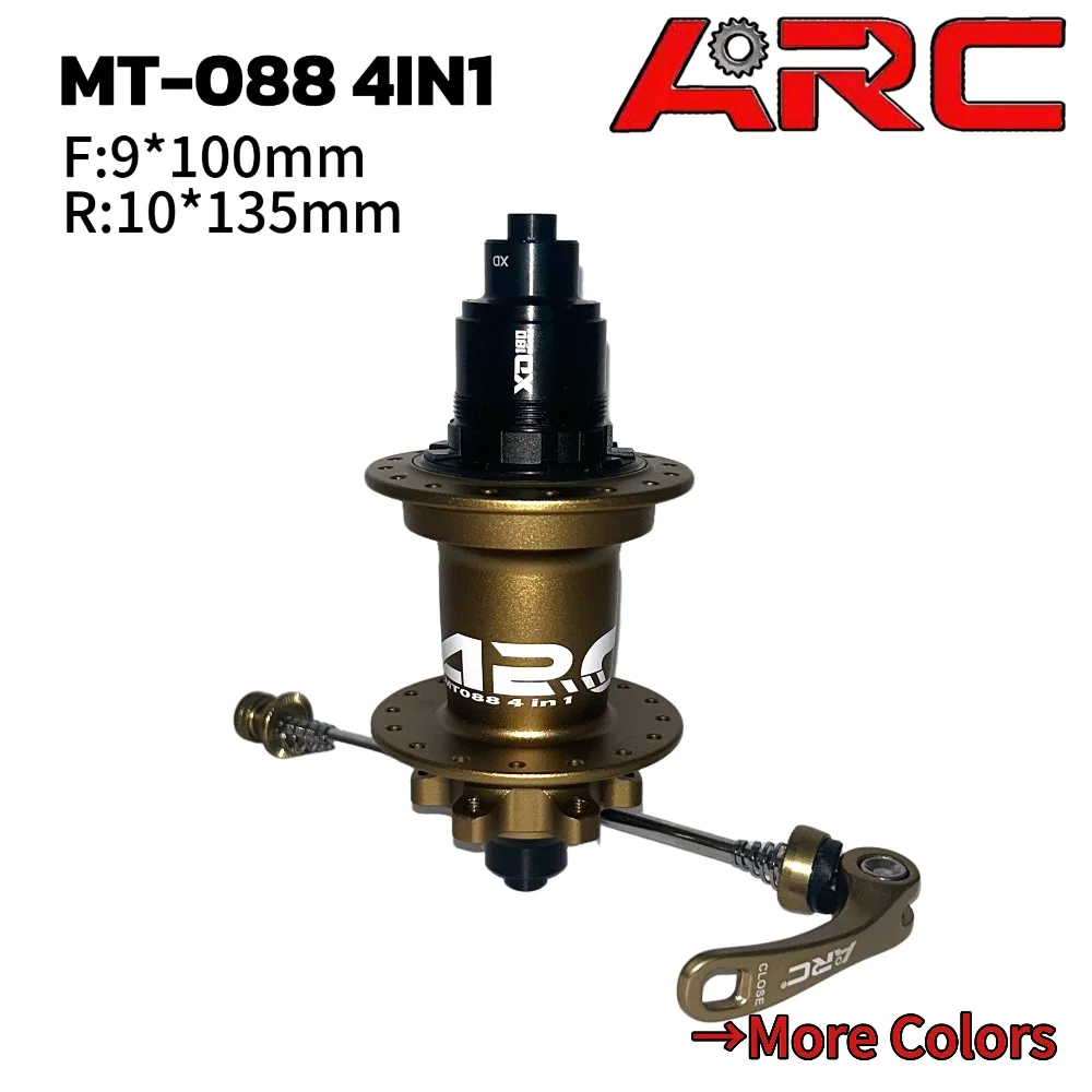 

ARC MT0884IN1 Передняя/задняя ступица MTB с 32 отверстиями, 12 скоростей, 6 лопастей, 2 зубца, подшипник дискового тормоза на 180 щелчков, быстросъемный, с одинарным HG/MS/XD