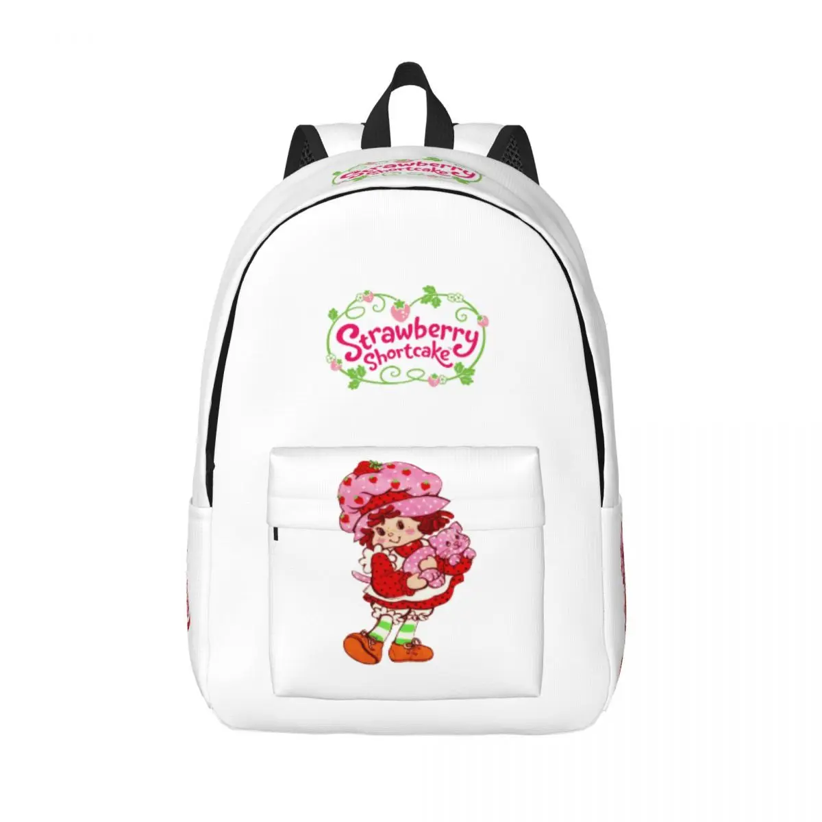 Strawberry Cake Backpack for Men Women Teenage Student Hiking Travel Daypack College Canvas Bags Gift