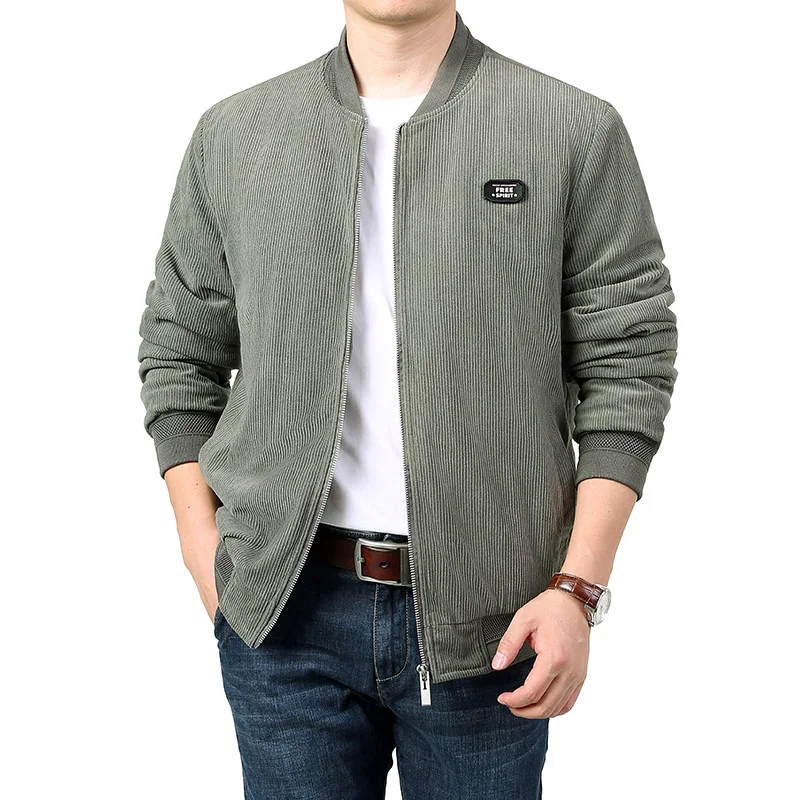 

Men's Padded Corduroy Jackets Business Warm Loose Parka Coat Man Solid Zip Up Overcoat 2025 Winter Casual Windbreaker Jacket Men