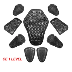 CE Level 1 Moto Motorcycle Back Elbow Knee Shoulder Protector Jacket Insert Gear Armor Motocross Racing Chest Hip Protection Pad