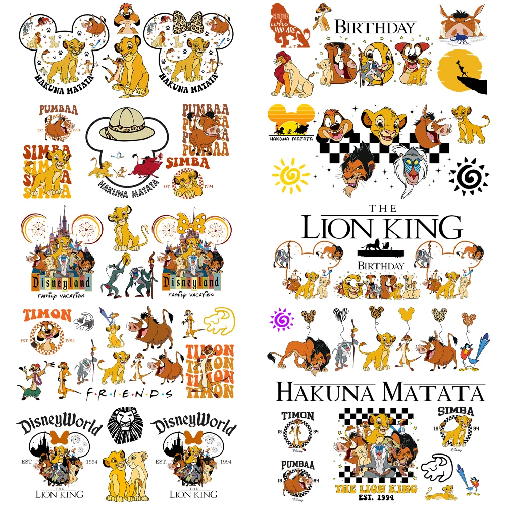 

Cute Simba Lion Series easy peel waterproof DIY Decals 3D transfers uvdtf stickers 16oz uv dtf cup wraps