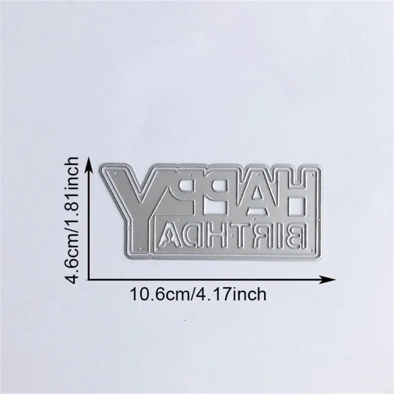 Metal Die Cuts Feliz Aniversário Corte Dies para o álbum Photo Scrapbook Decoration HX6C
