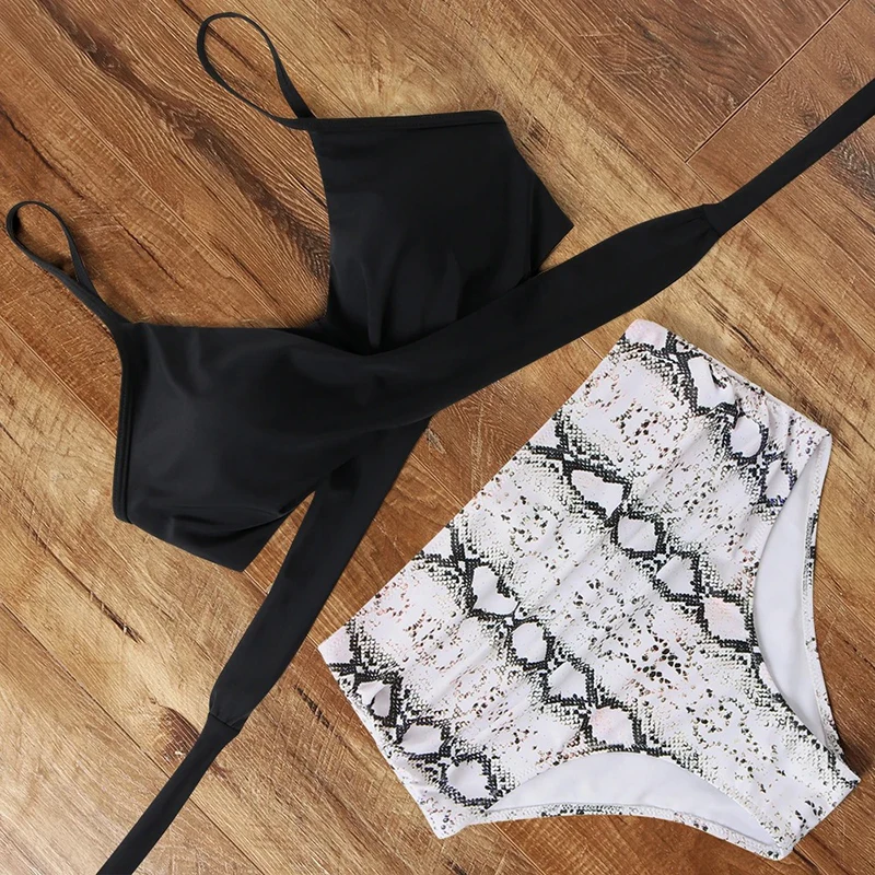 Costume da bagno con stampa per donna Costume da bagno sexy con fasciatura scavata a vita alta Costumi da bagno Estate 2025 Nuovi costumi da bagno da spiaggia