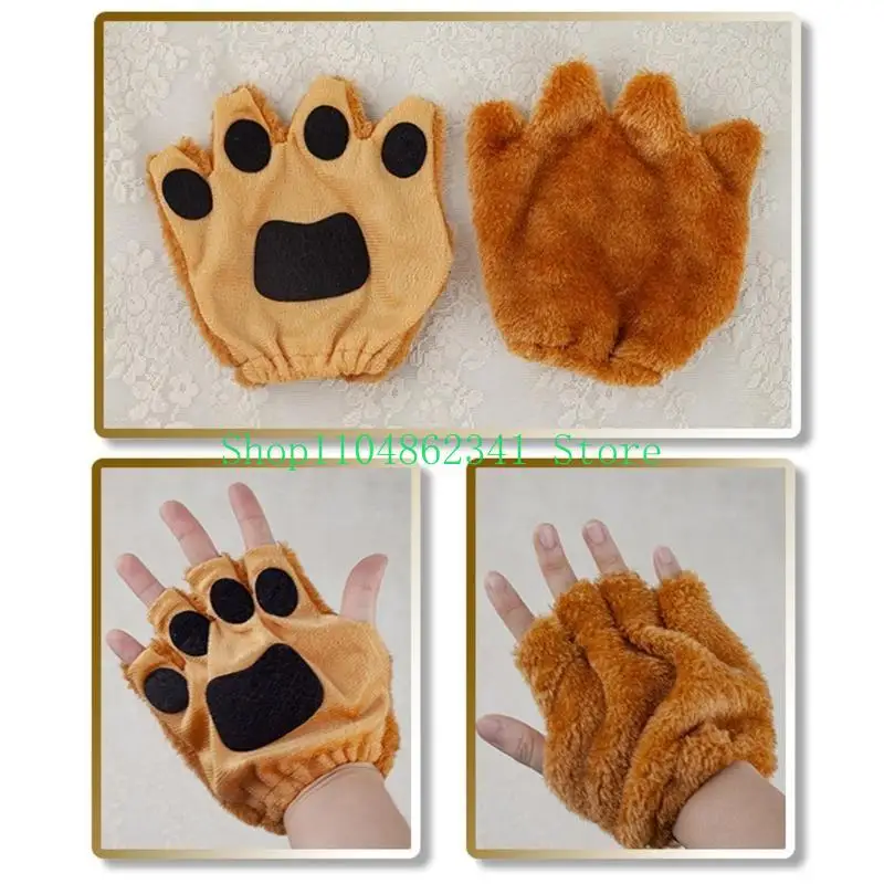 5ASD Lion EAR Headband Lion Tail Nose Bowtie Gloves Girl Halloween Cosplay를위한 치마