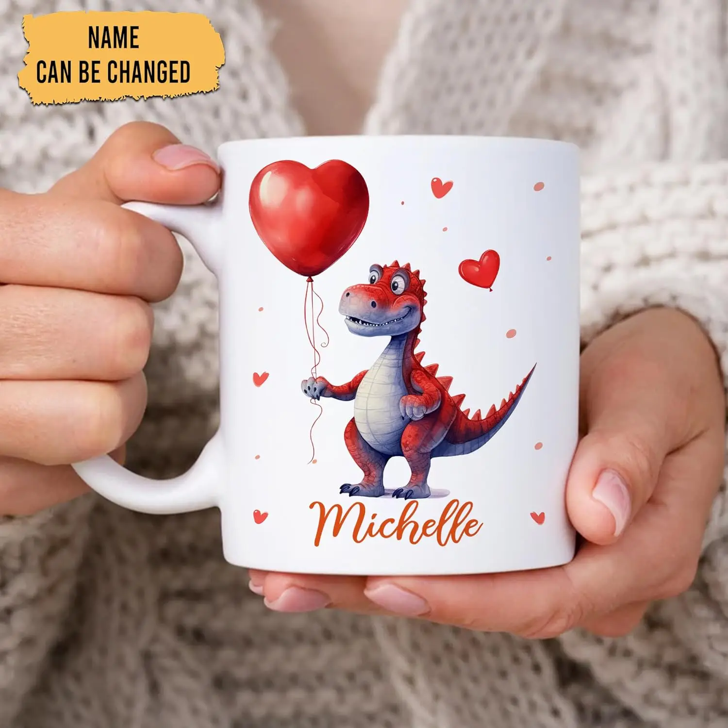 Personalized Dinosaur Mug Gifts For Girls Men Women - Valentine's Day Birthday Gifts For Her- Dinosaur Gifts for Girlfriend Wife