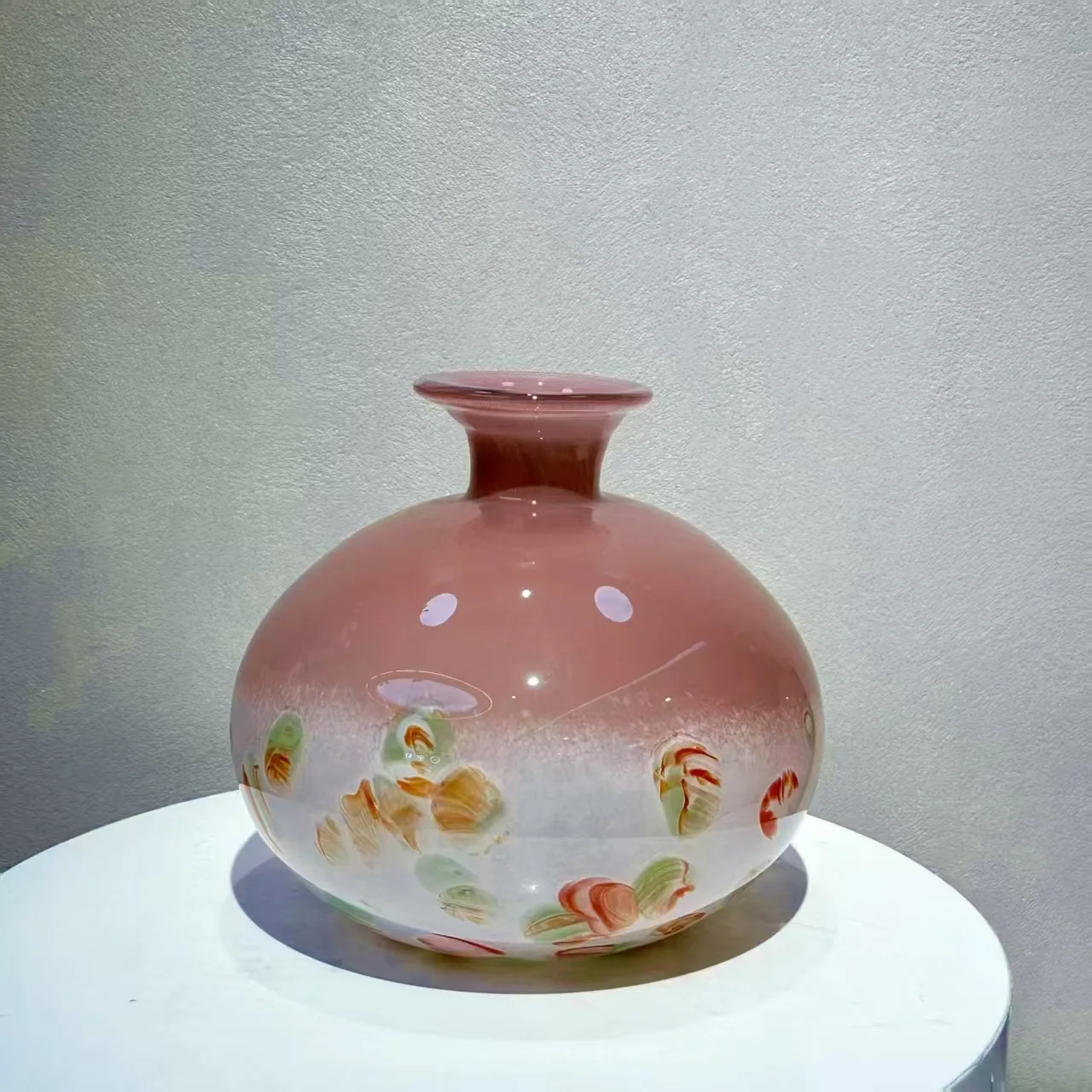 HP Super beautiful gentle antique style gradual change color point glazed vase advanced sense living room table flower utensils