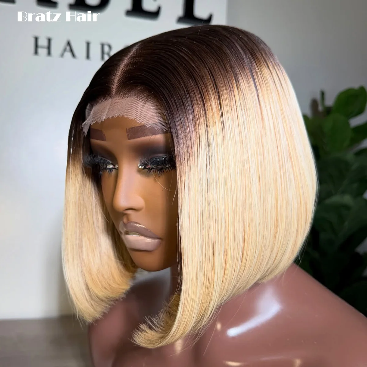 

Super Double Drawn Ombre Blonde 5by5 Glueless Bob Wig 100% Human Hair 13x4 HD Lace Front Bob for Woman Ready to Wear Blonde Wigs