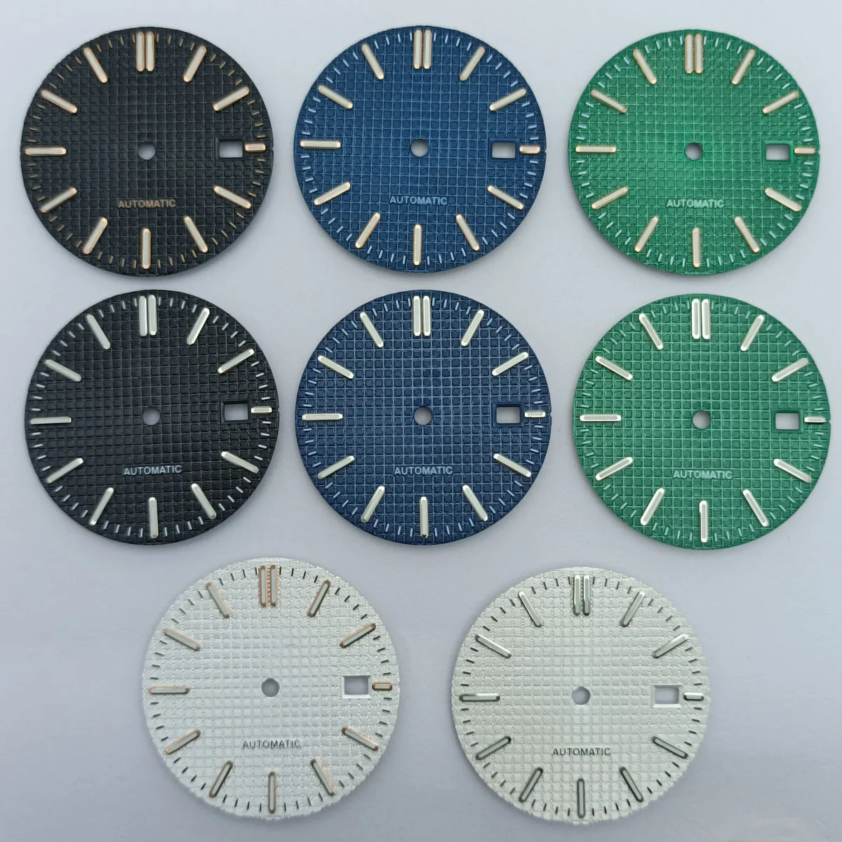 nh35 dial 31.8mm Watch Dial + Hands Green Luminous Watch Faces Replacement Accessories for NH35 Movement