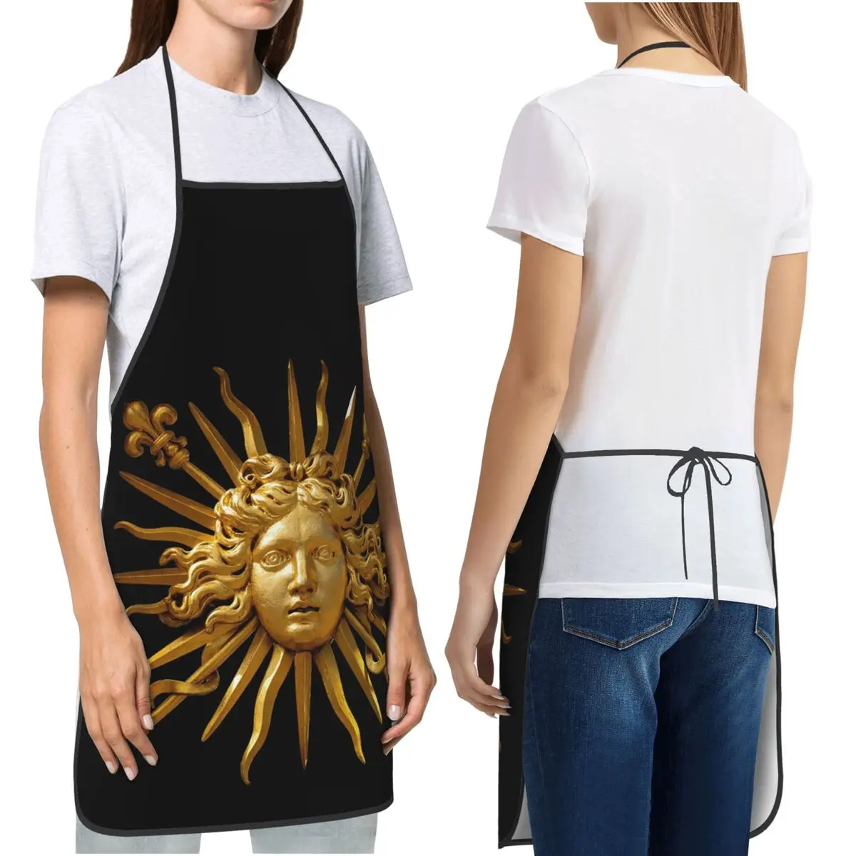 Symbol Of Louis XIV The Sun King Apron Chef Cooking Baking Tablier Bib Kitchen Cleaning Pinafore for Women Men Gardening