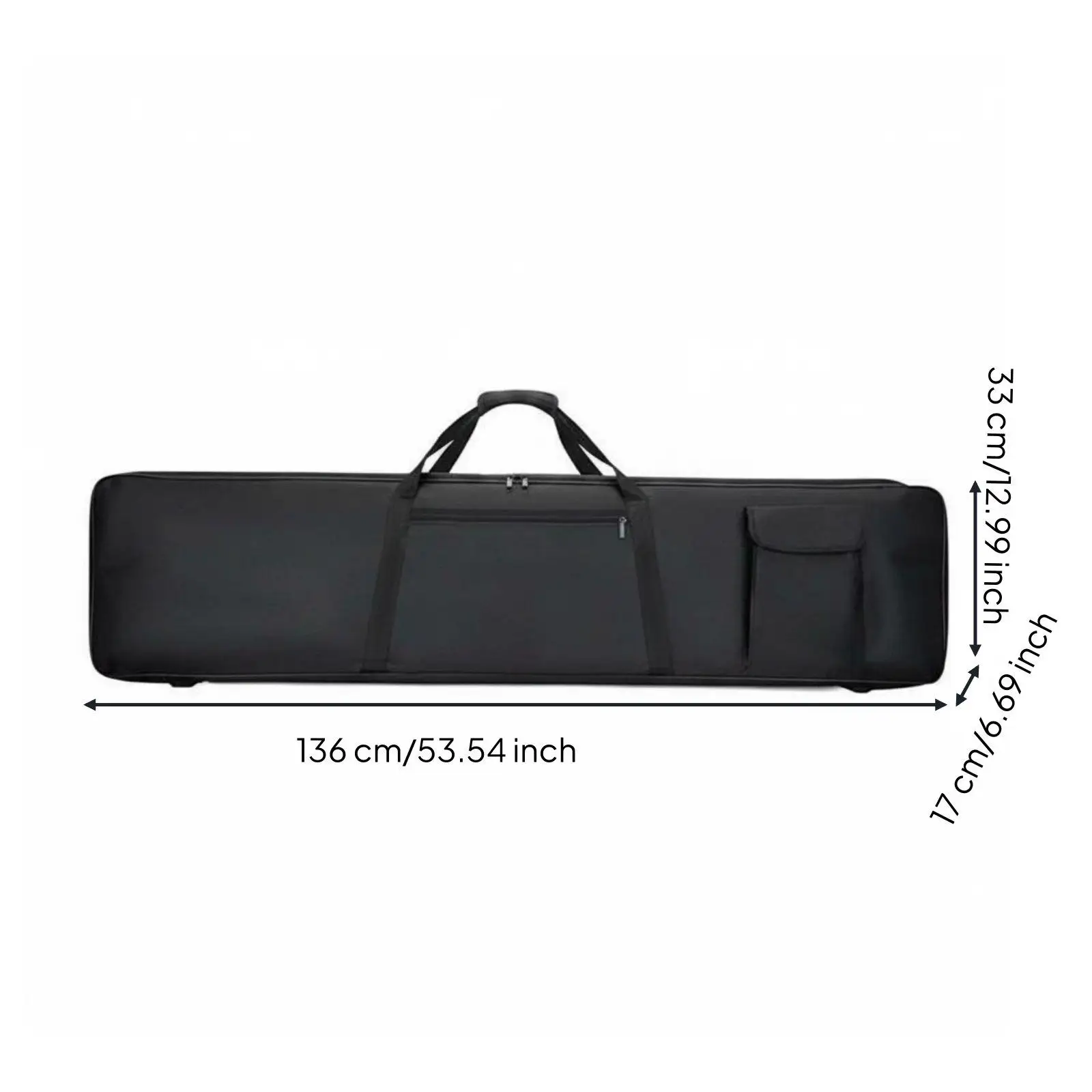 Padded Digital Piano Bag Thickened Padding 88-Key Keyboard Case External Pockets Electronic Piano Carrying Case for Artists, - view 5