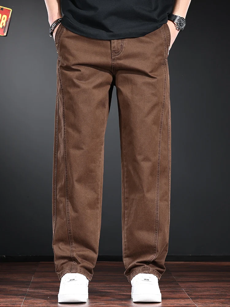 

Spring New Arrival High-End Men's Workwear Pants Straight Leg Casual Trousers American Retro Versatile Wide Leg Leisure Pants