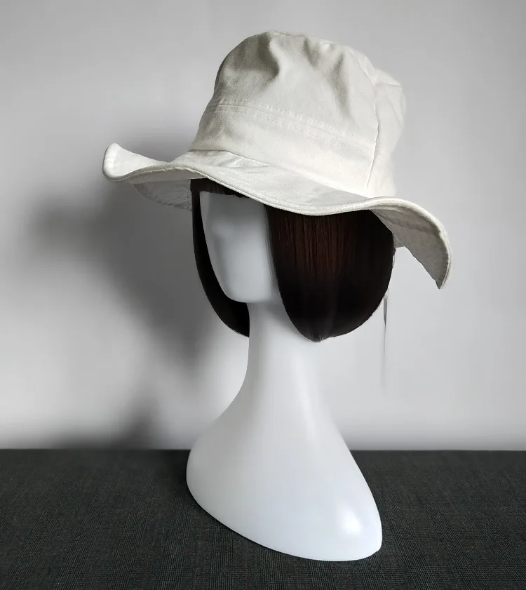 UMI MAO White Fisherman Hat Sun Visor Hat Large Brimmed Basin Hat Spring Summer Hat Outdoor Travel Yamamoto Cloth Cap Men Women